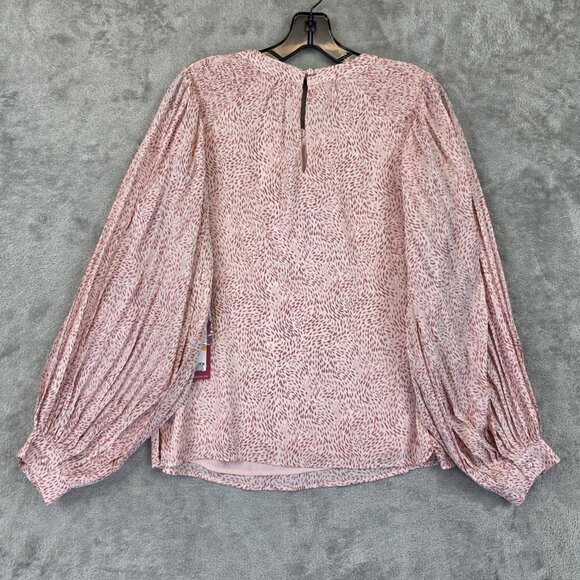 Vince Camuto Blouse Womens Medium Daisy Daze Long Sleeve Boho Top NWT - Picture 11 of 12